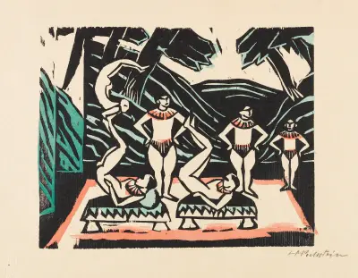 Akrobaten III von Hermann Max Pechstein