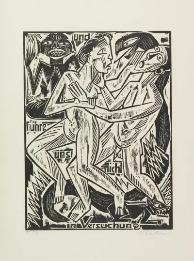 And lead us not into temptation (und führe uns nicht in Versuchung), Hermann Max Pechstein