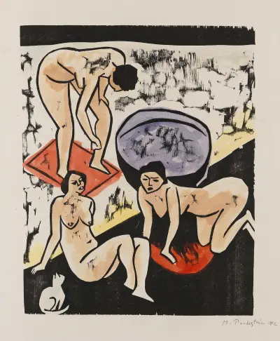 Badende I von Hermann Max Pechstein