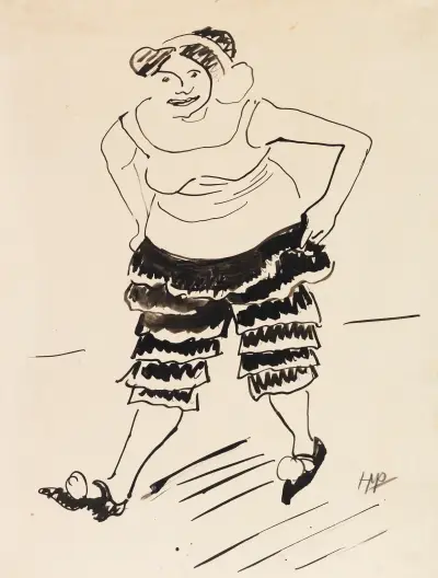 Dancer in Black Pants von Hermann Max Pechstein