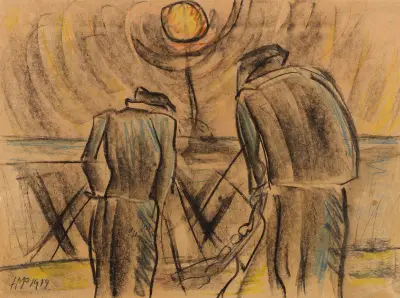 Fischer av Hermann Max Pechstein