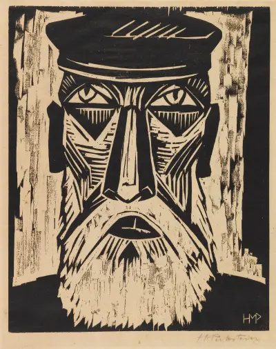 Fischerkopf IX von Hermann Max Pechstein