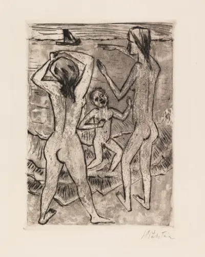 On the Beach, Hermann Max Pechstein