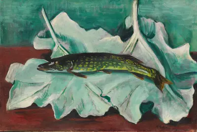 Pike on Leaves von Hermann Max Pechstein
