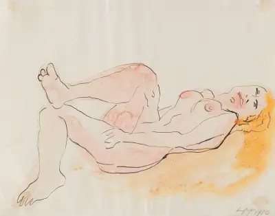 Reclining Female Nude, Hermann Max Pechstein