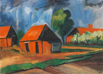 Red Houses, Hermann Max Pechstein