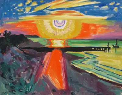 Sunset at the Sea von Hermann Max Pechstein
