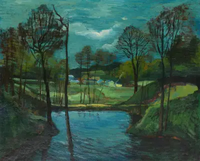 Trout pond in Gliesnitz, Hermann Max Pechstein