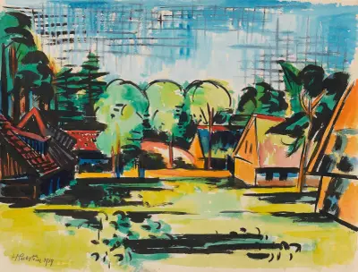 Village, Hermann Max Pechstein