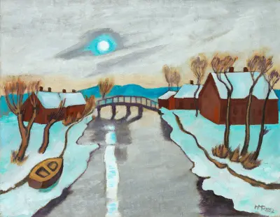 Vintermorgon av Hermann Max Pechstein