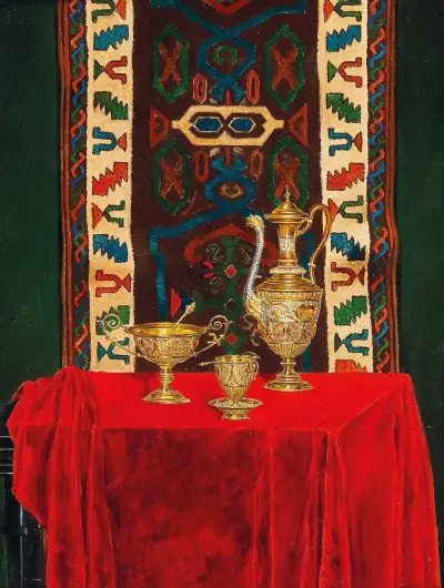 Still Life With Decorative Objects av Max Schödl