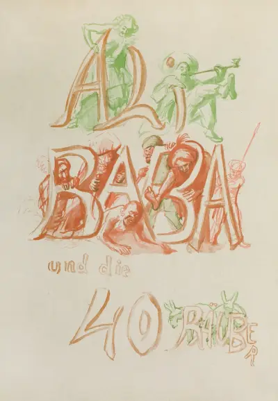 Ali Baba och de fyrtio rövarna Pl.01 av Max Slevogt