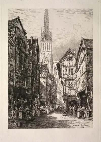 Eine Straße in Rouen von Maxime Lalanne