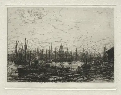 Hafen von Bordeaux von Maxime Lalanne