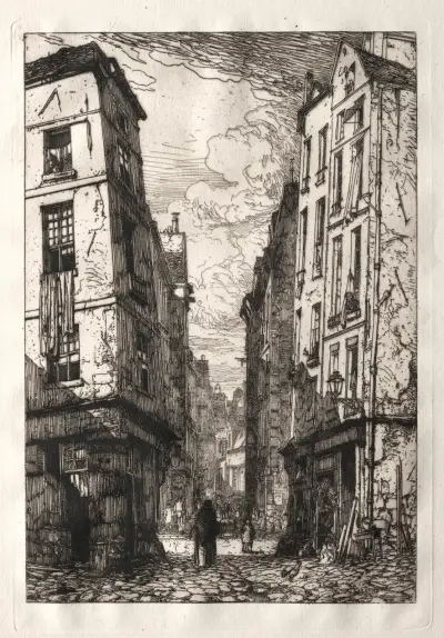 Rue des Marmousets (Old Paris) av Maxime Lalanne