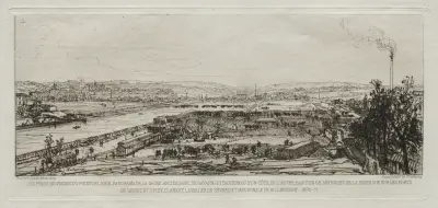 Blick von der Viadukt am Pont-du-Jour, Panorama der Seine von Maxime Lalanne