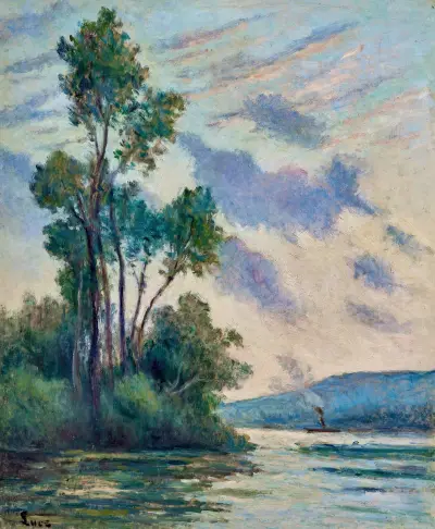 Seineufer bei Rolleboise von Maximilien Luce
