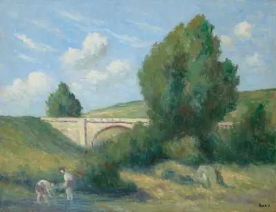 Två barn vid vattnet av Maximilien Luce