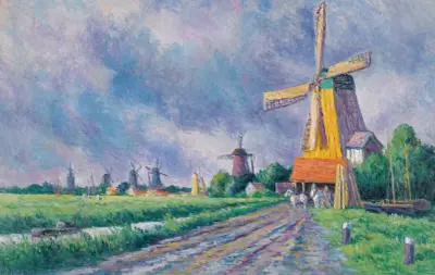 Omgivningar kring Rotterdam av Maximilien Luce