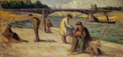 La berge du quai Malaquais av Maximilien Luce