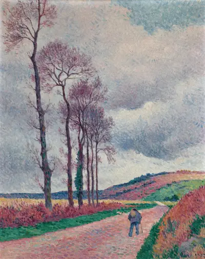Vägen i närheten av Méréville av Maximilien Luce