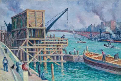 Seinen vid Pont Mirabeau av Maximilien Luce