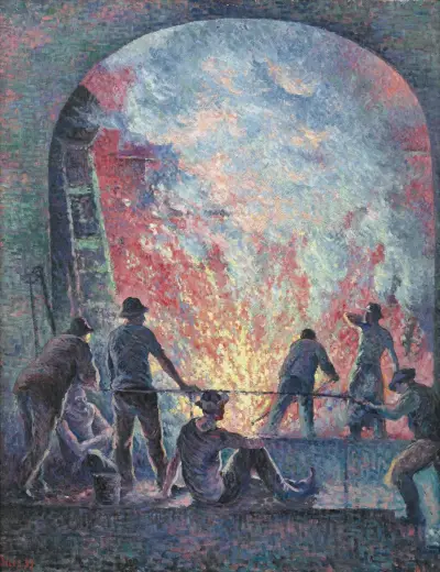 L’Acierie av Maximilien Luce