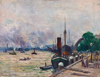 Der Hafen von Rotterdam, 1908 von Maximilien Luce