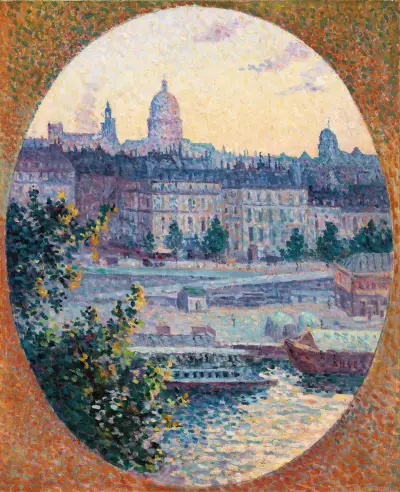 Le Quai Montebello Et La Colline Sainte-Geneviève av Maximilien Luce