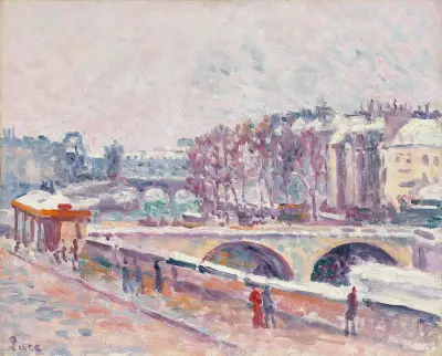 Le Quai Saint-Michel av Maximilien Luce