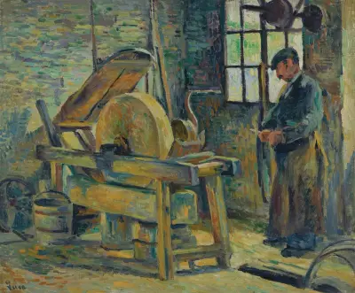 Der Scherenschleifer von Maximilien Luce