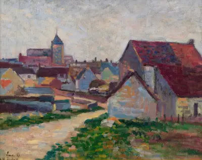 Le Village De Conche-Sur-Condoires av Maximilien Luce