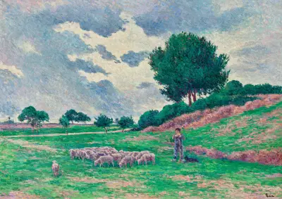 Méréville, fårflocken av Maximilien Luce