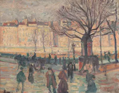 Paysage parisien. Bords de Seine av Maximilien Luce