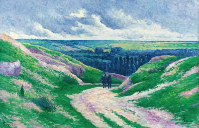 Paysage Près De Moulineux Sur Oise av Maximilien Luce