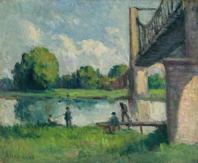 Pont Aux Environs D’angers av Maximilien Luce
