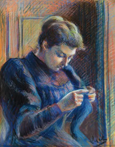 Porträtt av Madame Berthier av Maximilien Luce