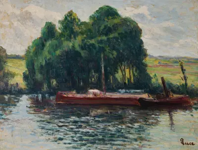 Rolleboise, La Seine av Maximilien Luce