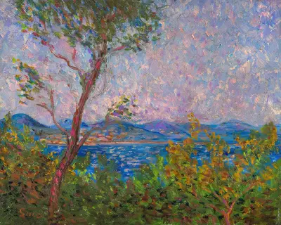 Saint-Tropez am Ufer des Mittelmeers von Maximilien Luce