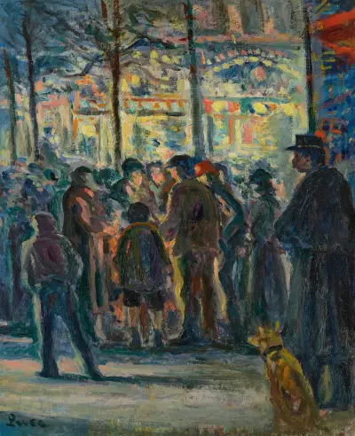 Zimní pouliční scéna, Maximilien Luce