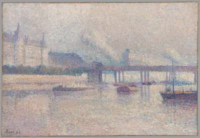 Seinens stränder i Paris av Maximilien Luce