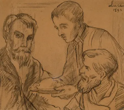 Drei Männer von Maximilien Luce