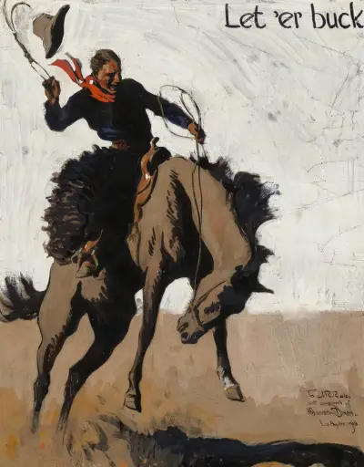 Let ‘er Buck! Pendleton Round Up av Maynard Dixon