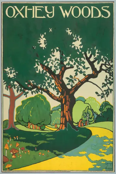 Oxhey Woods, London Underground av Edward McKnight Kauffer