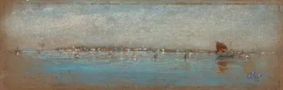 Blue and Silver—The Islands, Venice av James Abbott McNeill Whistler