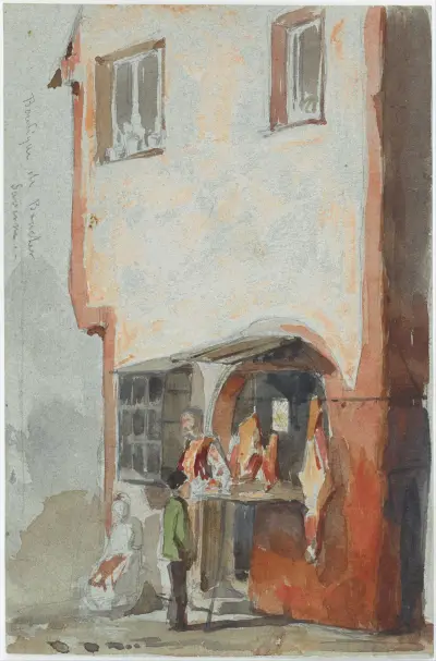 Boutique de Boucher- The Butcher’s Shop av James Abbott McNeill Whistler