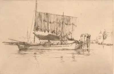 Fishing-boat av James Abbott McNeill Whistler