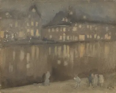 Grand Canal, Amsterdam: Nocturne av James Abbott McNeill Whistler