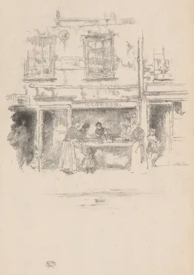 Maunder’s Fish Shop av James Abbott McNeill Whistler