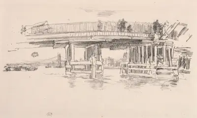 Old Battersea Bridge, 1879 – nr 2 av James Abbott McNeill Whistler